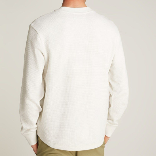 Calvin Klein Ανδρική μακρυμάνικη μπλούζα Monologo Waffle LS Tee